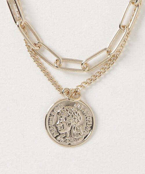 Auntie Rosa Holiday(アンティローザホリデー)の「Wチェーンコインネックレス(ネックレス・レディース・ゴールド/シルバー・FREE)」の5枚目の写真