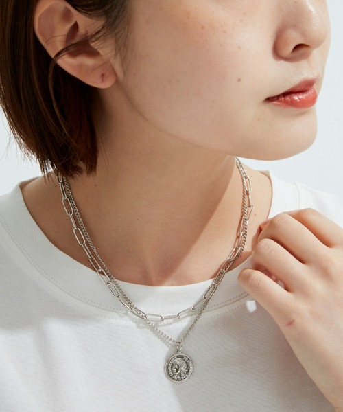 Auntie Rosa Holiday(アンティローザホリデー)の「Wチェーンコインネックレス(ネックレス・レディース・ゴールド/シルバー・FREE)」の9枚目の写真