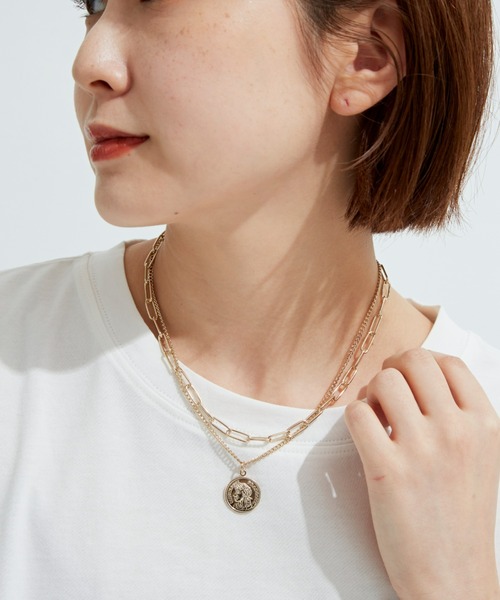 Auntie Rosa Holiday(アンティローザホリデー)の「Wチェーンコインネックレス(ネックレス・レディース・ゴールド/シルバー・FREE)」の11枚目の写真