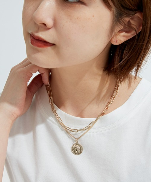 Auntie Rosa Holiday(アンティローザホリデー)の「Wチェーンコインネックレス(ネックレス・レディース・ゴールド/シルバー・FREE)」の12枚目の写真