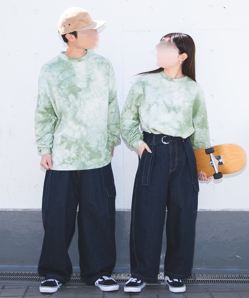 PairPair(ペアペア)の「タイダイオーバーロンT(ユニセックス)(Tシャツ/カットソー・メンズ・ブルー/グリーン/ライトブラウン・FREE)」の15枚目の写真