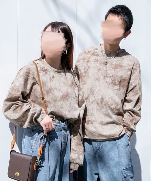 PairPair(ペアペア)の「タイダイオーバーロンT(ユニセックス)(Tシャツ/カットソー・メンズ・ブルー/グリーン/ライトブラウン・FREE)」の21枚目の写真