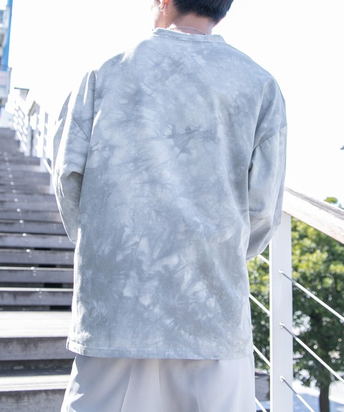 PairPair(ペアペア)の「タイダイオーバーロンT(ユニセックス)(Tシャツ/カットソー・メンズ・ブルー/グリーン/ライトブラウン・FREE)」の11枚目の写真