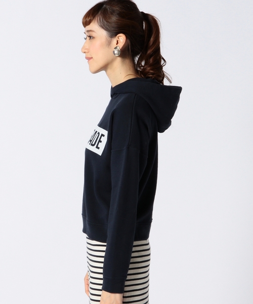 Another Edition(アナザーエディション)の「Another Edition×LOVE MADEフードプルオーバー/ AE×LM HOODED PO(スウェット・レディース・ホワイト/グレー/ネイビー・フリー)」の6枚目の写真