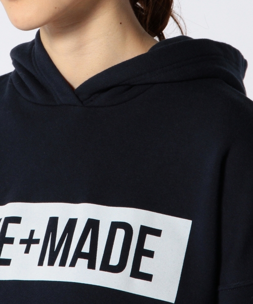 Another Edition(アナザーエディション)の「Another Edition×LOVE MADEフードプルオーバー/ AE×LM HOODED PO(スウェット・レディース・ホワイト/グレー/ネイビー・フリー)」の8枚目の写真