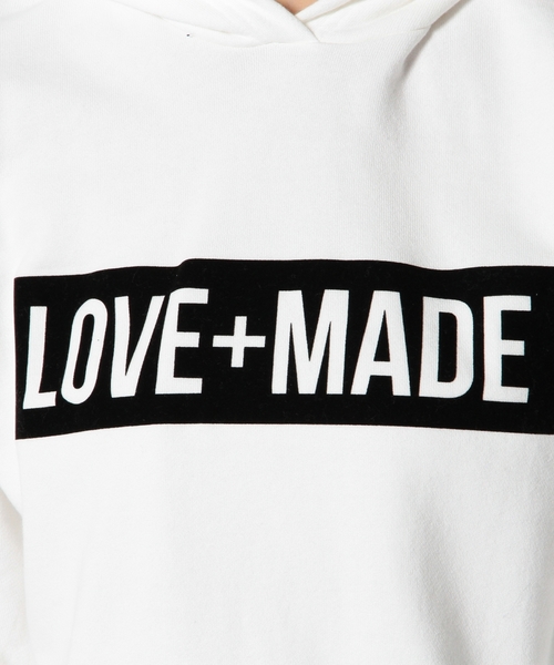 Another Edition(アナザーエディション)の「Another Edition×LOVE MADEフードプルオーバー/ AE×LM HOODED PO(スウェット・レディース・ホワイト/グレー/ネイビー・フリー)」の16枚目の写真