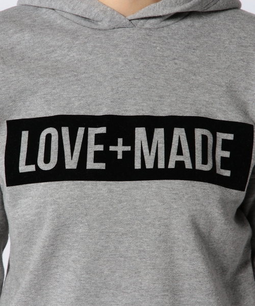 Another Edition(アナザーエディション)の「Another Edition×LOVE MADEフードプルオーバー/ AE×LM HOODED PO(スウェット・レディース・ホワイト/グレー/ネイビー・フリー)」の9枚目の写真