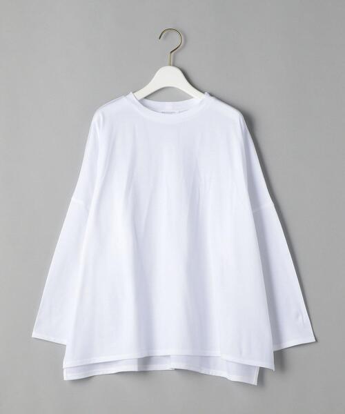 BEAUTY&YOUTH UNITED ARROWS(ビューティーアンドユースユナイテッドアローズ)の「BY クルーネックワイドロングスリーブカットソー(Tシャツ/カットソー・レディース・ホワイト/ライム/ベージュ・FREE)」の14枚目の写真