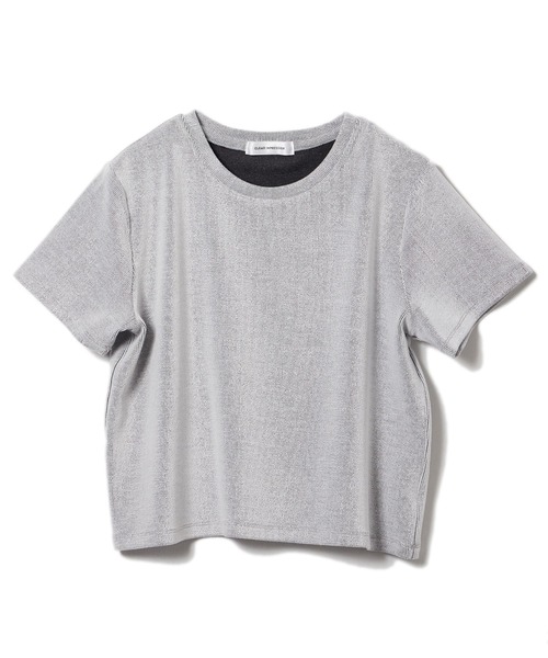 CLEARIMPRESSION （クリアインプレッション）の「リブパイルTシャツ（Tシャツ/カットソー・レディース・チャコールグレー/ブラウン/オフホワイト/カーキ・フリー）」の2枚目の写真