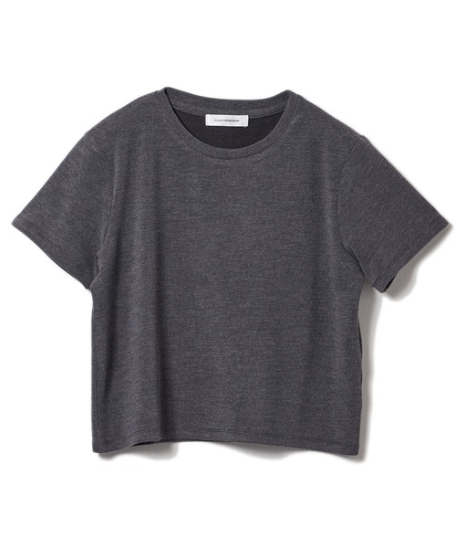 CLEARIMPRESSION （クリアインプレッション）の「リブパイルTシャツ（Tシャツ/カットソー・レディース・チャコールグレー/ブラウン/オフホワイト/カーキ・フリー）」の3枚目の写真