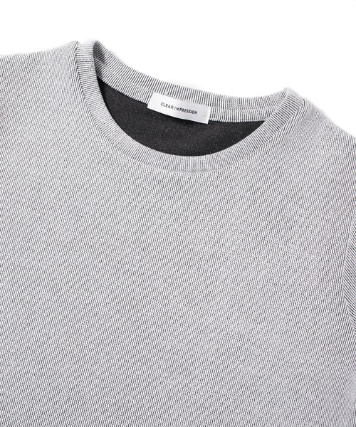 CLEARIMPRESSION （クリアインプレッション）の「リブパイルTシャツ（Tシャツ/カットソー・レディース・チャコールグレー/ブラウン/オフホワイト/カーキ・フリー）」の7枚目の写真