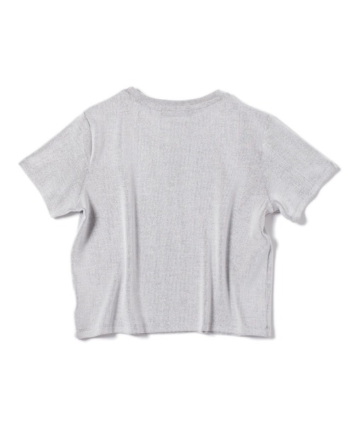 CLEARIMPRESSION （クリアインプレッション）の「リブパイルTシャツ（Tシャツ/カットソー・レディース・チャコールグレー/ブラウン/オフホワイト/カーキ・フリー）」の10枚目の写真