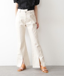 FREE'S MART | 【Sシリーズ対応】◆アシメベルトフロントスリットフレアデニムパンツ(デニムパンツ)