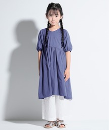 オーガニックコットン Vネック ワンピース OG V/N GATHER DRESS