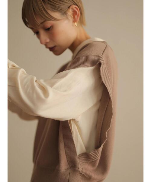 rem closet（レムクローゼット）の「スタンドカラーシャツ（シャツ/ブラウス・レディース・アイボリー/ダークブラウン・S）」の20枚目の写真