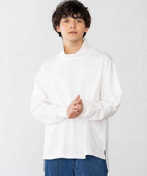 coen by Mr.SZK（コーエンバイミスタースズキ）の「オーバータートルネックロングＴシャツ【coen × Mr.SZK】（Tシャツ/カットソー・メンズ・ホワイト/ブラック・SMALL/MEDIUM/LARGE/X-LARGE）」の7枚目の写真