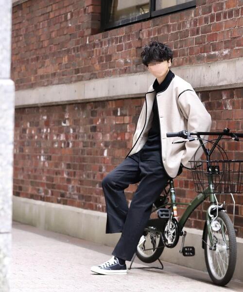 coen by Mr.SZK（コーエンバイミスタースズキ）の「オーバータートルネックロングＴシャツ【coen × Mr.SZK】（Tシャツ/カットソー・メンズ・ホワイト/ブラック・SMALL/MEDIUM/LARGE/X-LARGE）」の10枚目の写真