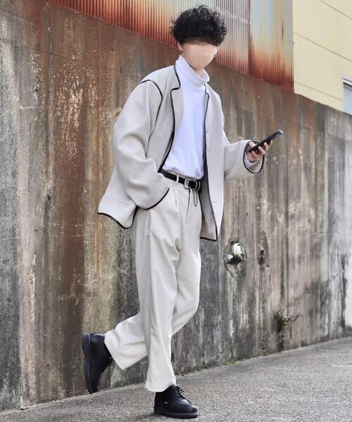 coen by Mr.SZK（コーエンバイミスタースズキ）の「オーバータートルネックロングＴシャツ【coen × Mr.SZK】（Tシャツ/カットソー・メンズ・ホワイト/ブラック・SMALL/MEDIUM/LARGE/X-LARGE）」の11枚目の写真