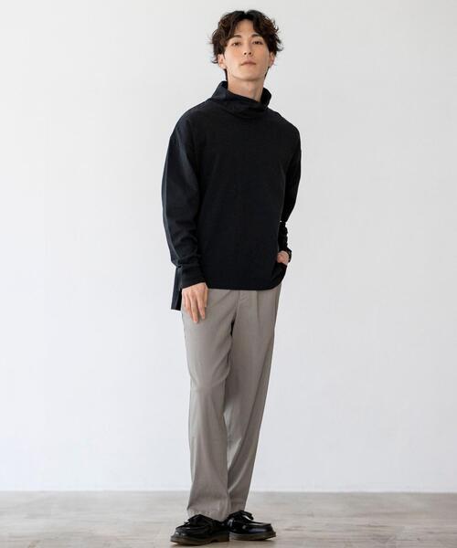 coen by Mr.SZK（コーエンバイミスタースズキ）の「オーバータートルネックロングＴシャツ【coen × Mr.SZK】（Tシャツ/カットソー・メンズ・ホワイト/ブラック・SMALL/MEDIUM/LARGE/X-LARGE）」の14枚目の写真