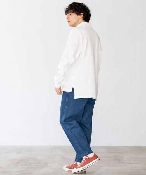 coen by Mr.SZK（コーエンバイミスタースズキ）の「オーバータートルネックロングＴシャツ【coen × Mr.SZK】（Tシャツ/カットソー・メンズ・ホワイト/ブラック・SMALL/MEDIUM/LARGE/X-LARGE）」の18枚目の写真