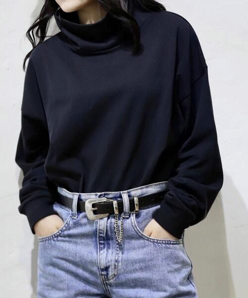 coen by Mr.SZK（コーエンバイミスタースズキ）の「オーバータートルネックロングＴシャツ【coen × Mr.SZK】（Tシャツ/カットソー・メンズ・ホワイト/ブラック・SMALL/MEDIUM/LARGE/X-LARGE）」の20枚目の写真