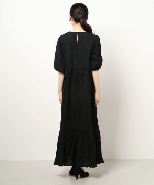 ottilie（オティーリエ）の「コットンティアードワンピース（ワンピース・レディース・ブラック/オフホワイト/ベージュ・FREE）」の5枚目の写真