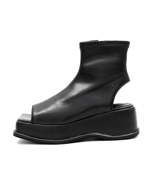 Figments（フィグメンツ）の「オープントゥサンダル（サンダル・レディース・ブラック/オフホワイト・SMALL/MEDIUM）」の8枚目の写真