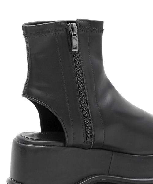 Figments（フィグメンツ）の「オープントゥサンダル（サンダル・レディース・ブラック/オフホワイト・SMALL/MEDIUM）」の9枚目の写真