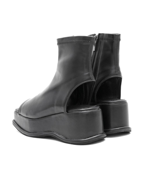 Figments（フィグメンツ）の「オープントゥサンダル（サンダル・レディース・ブラック/オフホワイト・SMALL/MEDIUM）」の10枚目の写真