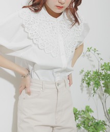 SENSE OF PLACE by URBAN RESEARCH | 【WEB/一部店舗限定】レースカラーボリュームスリーブチュニック(Tシャツ/カットソー)