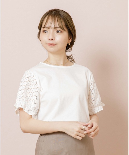 flower（フラワー）の「レースフルトップ（Tシャツ/カットソー・レディース・ホワイト/イエロー・FREE）」の16枚目の写真