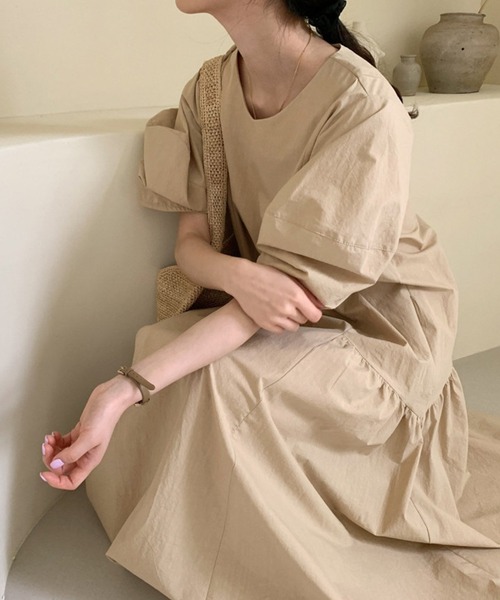 aimoha（アイモハ）の「あわ袖ゆったりワンピース（ワンピース・レディース・オフホワイト/ベージュ/ピンク/ベージュ系その他/ホワイト系その他/ホワイト系その他2/ベージュ系その他2/ピンク系その他2・FREE/ONE SIZE）」の7枚目の写真