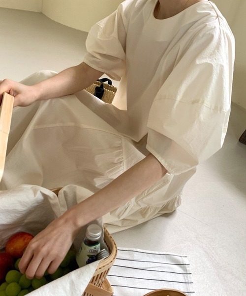 aimoha（アイモハ）の「あわ袖ゆったりワンピース（ワンピース・レディース・オフホワイト/ベージュ/ピンク/ベージュ系その他/ホワイト系その他/ホワイト系その他2/ベージュ系その他2/ピンク系その他2・FREE/ONE SIZE）」の15枚目の写真