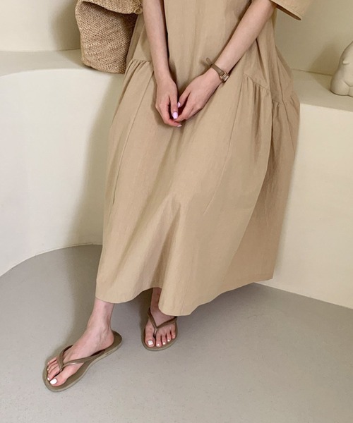 aimoha（アイモハ）の「あわ袖ゆったりワンピース（ワンピース・レディース・オフホワイト/ベージュ/ピンク/ベージュ系その他/ホワイト系その他/ホワイト系その他2/ベージュ系その他2/ピンク系その他2・FREE/ONE SIZE）」の12枚目の写真