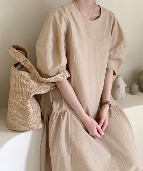 aimoha（アイモハ）の「あわ袖ゆったりワンピース（ワンピース・レディース・オフホワイト/ベージュ/ピンク/ベージュ系その他/ホワイト系その他/ホワイト系その他2/ベージュ系その他2/ピンク系その他2・FREE/ONE SIZE）」の20枚目の写真