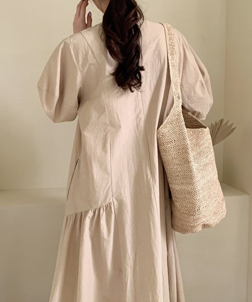 aimoha（アイモハ）の「あわ袖ゆったりワンピース（ワンピース・レディース・オフホワイト/ベージュ/ピンク/ベージュ系その他/ホワイト系その他/ホワイト系その他2/ベージュ系その他2/ピンク系その他2・FREE/ONE SIZE）」の18枚目の写真