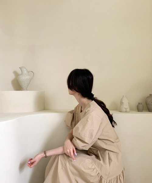 aimoha（アイモハ）の「あわ袖ゆったりワンピース（ワンピース・レディース・オフホワイト/ベージュ/ピンク/ベージュ系その他/ホワイト系その他/ホワイト系その他2/ベージュ系その他2/ピンク系その他2・FREE/ONE SIZE）」の13枚目の写真