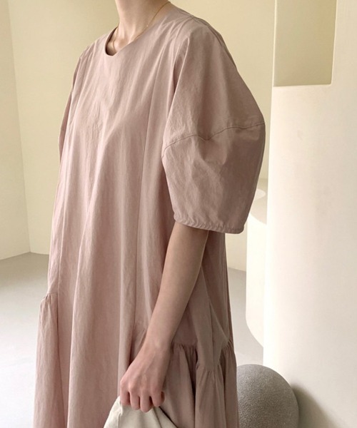 aimoha（アイモハ）の「あわ袖ゆったりワンピース（ワンピース・レディース・オフホワイト/ベージュ/ピンク/ベージュ系その他/ホワイト系その他/ホワイト系その他2/ベージュ系その他2/ピンク系その他2・FREE/ONE SIZE）」の16枚目の写真