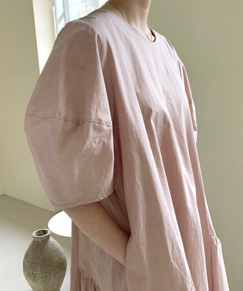 aimoha（アイモハ）の「あわ袖ゆったりワンピース（ワンピース・レディース・オフホワイト/ベージュ/ピンク/ベージュ系その他/ホワイト系その他/ホワイト系その他2/ベージュ系その他2/ピンク系その他2・FREE/ONE SIZE）」の10枚目の写真