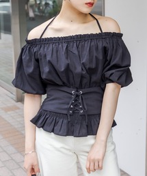 RASVOA | 3wayレースアップベルトトップス/オフショルトップス(シャツ/ブラウス)