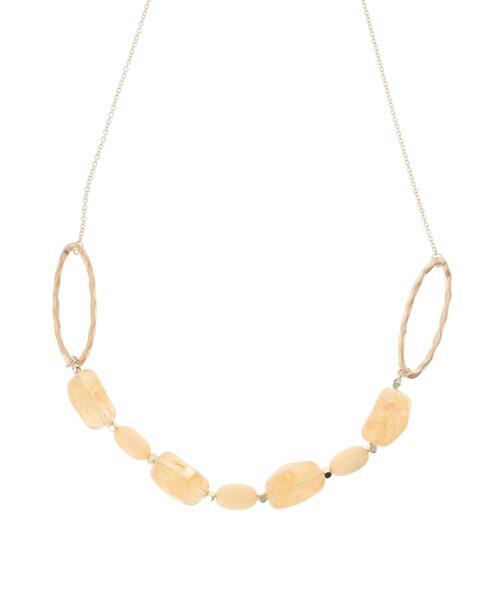 AMERICAN HOLIC（アメリカンホリック）の「変形アクリル&オーバルメタルネックレス（ネックレス・レディース・ベージュ/ブラウン系その他2・FREE）」の10枚目の写真