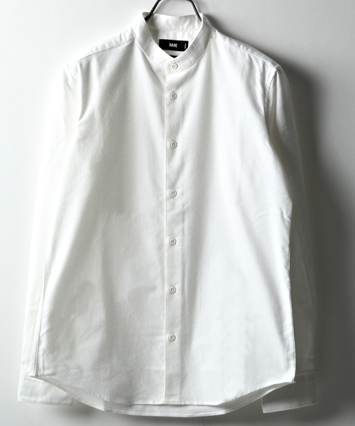 HARE（ハレ）の「キモウスタンドカラーシャツ【HARE】（シャツ/ブラウス・メンズ・オフホワイト/ブラック/グレー・MEDIUM/SMALL/LARGE）」の2枚目の写真