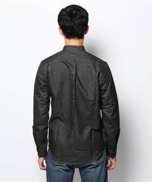 HARE（ハレ）の「キモウスタンドカラーシャツ【HARE】（シャツ/ブラウス・メンズ・オフホワイト/ブラック/グレー・MEDIUM/SMALL/LARGE）」の6枚目の写真