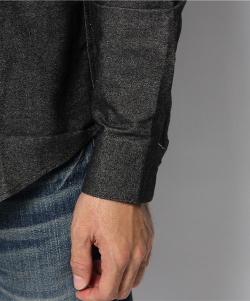 HARE（ハレ）の「キモウスタンドカラーシャツ【HARE】（シャツ/ブラウス・メンズ・オフホワイト/ブラック/グレー・MEDIUM/SMALL/LARGE）」の8枚目の写真