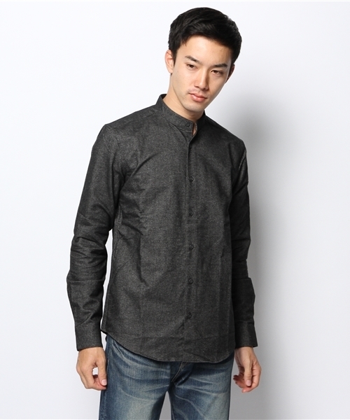 HARE（ハレ）の「キモウスタンドカラーシャツ【HARE】（シャツ/ブラウス・メンズ・オフホワイト/ブラック/グレー・MEDIUM/SMALL/LARGE）」の11枚目の写真