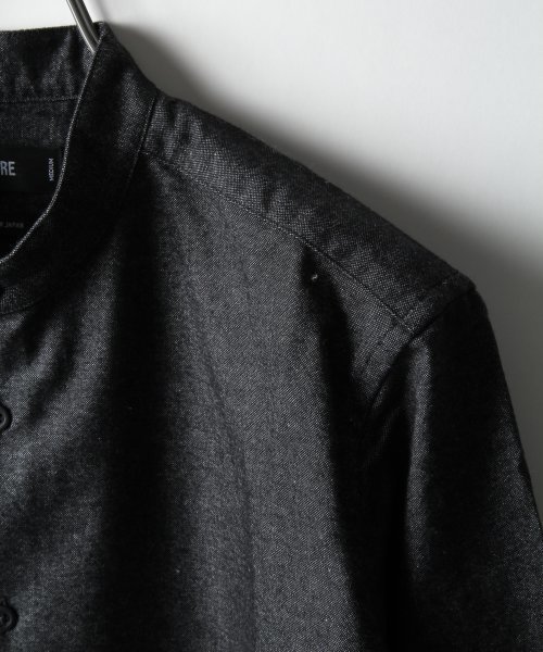 HARE（ハレ）の「キモウスタンドカラーシャツ【HARE】（シャツ/ブラウス・メンズ・オフホワイト/ブラック/グレー・MEDIUM/SMALL/LARGE）」の16枚目の写真
