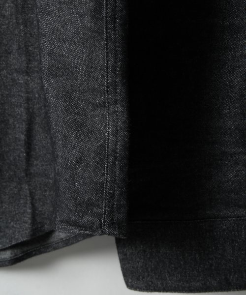 HARE（ハレ）の「キモウスタンドカラーシャツ【HARE】（シャツ/ブラウス・メンズ・オフホワイト/ブラック/グレー・MEDIUM/SMALL/LARGE）」の19枚目の写真