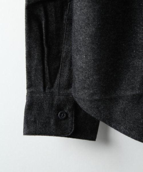 HARE（ハレ）の「キモウスタンドカラーシャツ【HARE】（シャツ/ブラウス・メンズ・オフホワイト/ブラック/グレー・MEDIUM/SMALL/LARGE）」の13枚目の写真