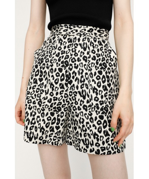 SLY（スライ）の「JAGGED LEO S/PT/レオパードショートパンツ（スラックス・レディース・マルチ/ブラック・0/2/1）」の9枚目の写真