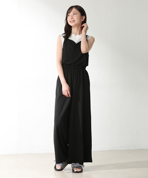 Honeys（ハニーズ）の「オールインワン（つなぎ/オールインワン・レディース・ブラック/カーキ/モカ・S/M/L）」の13枚目の写真